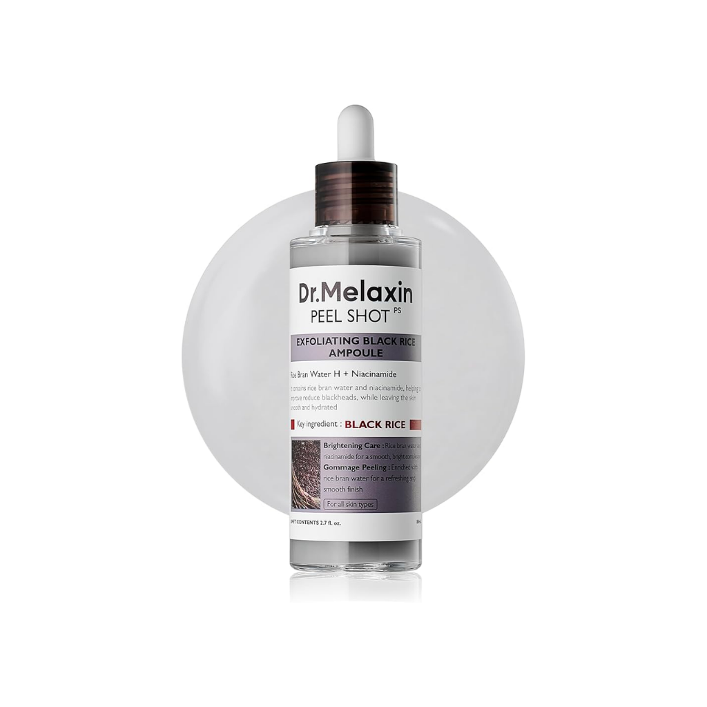 Dr. Melaxin -  Rice Peel Glow Serum (Svart/Vit Ris)