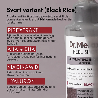 Dr. Melaxin -  Rice Peel Glow Serum (Svart/Vit Ris)
